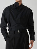 Men's Asymmetrical Long Sleeve Shirt