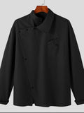 Men's Asymmetrical Long Sleeve Shirt