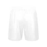 Mens Cyber Grunge Aesthetic Art Barbwire Mid-Length White Shorts - In Control Clothing
