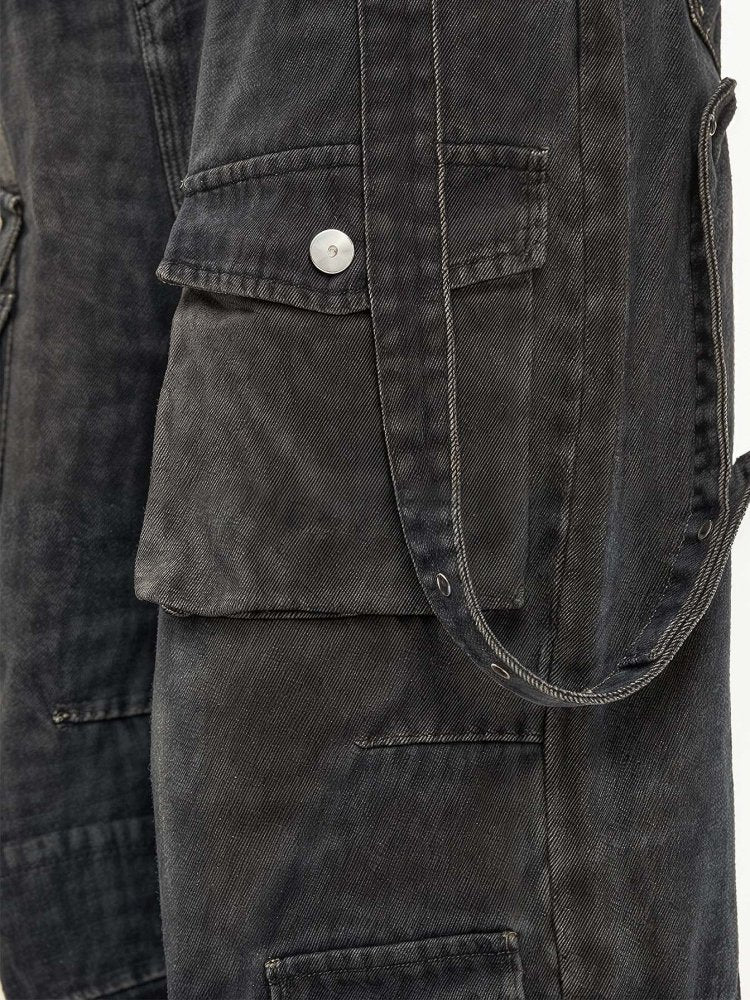 Retro Cyber Grunge Wide-Leg Men's Jeans | In Control