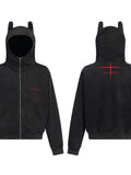 Men's Devil Horn Zip - Up Hoodie