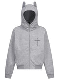 Men's Devil Horn Zip - Up Hoodie