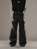 Men’s Frutiger Ego Wide Leg PU Leather Pants - In Control Clothing