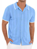 Men's Full Size Button Down Short Sleeve Shirt Plus Size