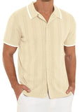 Men's Full Size Button Down Short Sleeve Shirt Plus Size