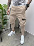 Men's Full Size Drawstring Pants with Pockets Plus Size