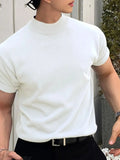 Men's Full Size Mock Neck Short Sleeve T-Shirt Plus Size