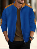 Men's Full Size Zip Up Long Sleeve Top Plus Size