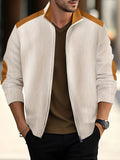 Men's Full Size Zip Up Long Sleeve Top Plus Size