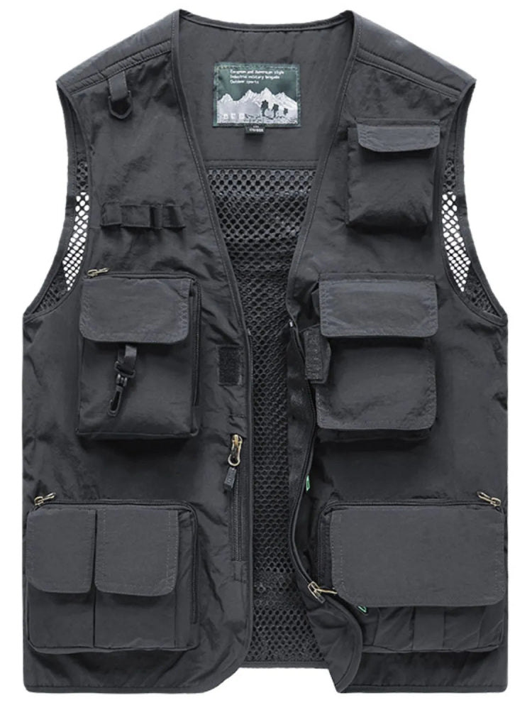 Men's Full Size Zip Up Vest Plus Size