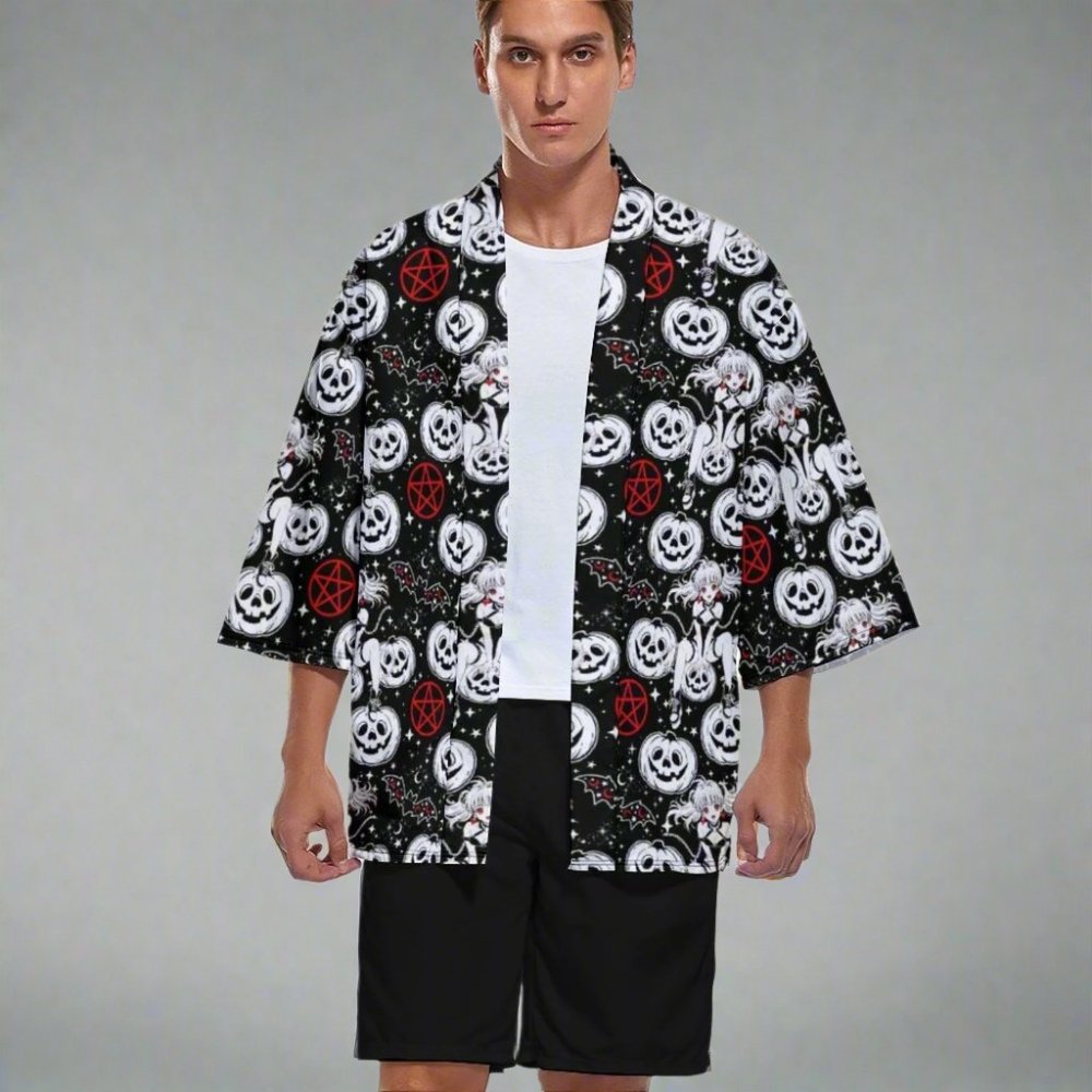 Mens Gothic Halloween Kimono