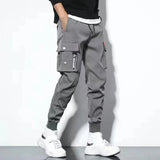 Men's Grey Streetwear Cargo Pants - In Control Clothing