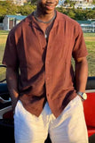 Men's Plus Size Button Down Short Sleeve Shirt