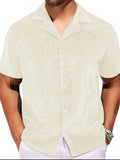 Men's Plus Size Button Down Short Sleeve Shirt