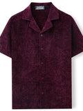 Men's Plus Size Button Down Short Sleeve Shirt