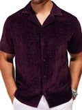 Men's Plus Size Button Down Short Sleeve Shirt