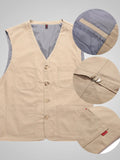 Men's Plus Size Button Up Vest