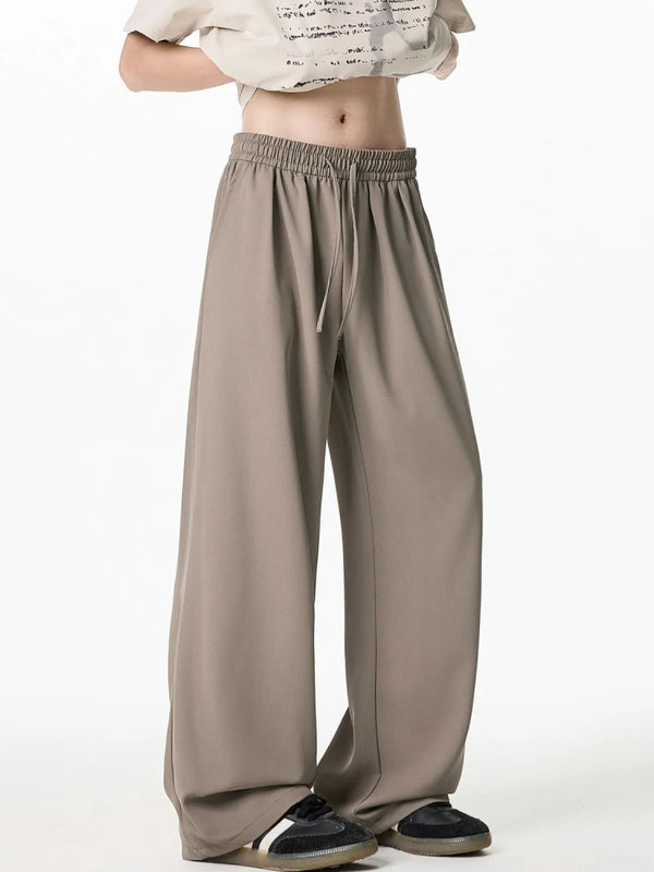 Men's Plus Size Drawstring Wide Leg Pants