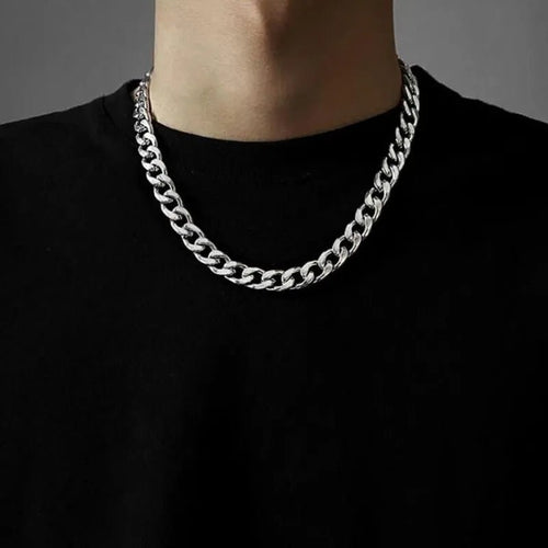 Men’s Silver Stainless Steel Necklace