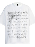Men's Spider Web Letter Print Oversized T-Shirt