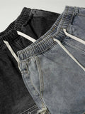 Men's Vintage Patchwork Camo Denim Shorts