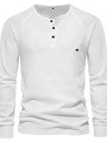 Men's Waffle - Knit Long Sleeve T-Shirt
