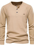 Men's Waffle - Knit Long Sleeve T-Shirt