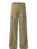 Men's Wide Leg Cargo Pants with Side Pockets