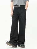 Men's Wide Leg Cargo Pants with Side Pockets