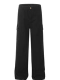 Men's Wide Leg Cargo Pants with Side Pockets