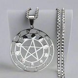 Modern Mystic Stainless Steel Pentagram Zodiac Necklace - In Control Clothing