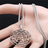 Modern Mystic Stainless Steel Pentagram Zodiac Necklace - In Control Clothing