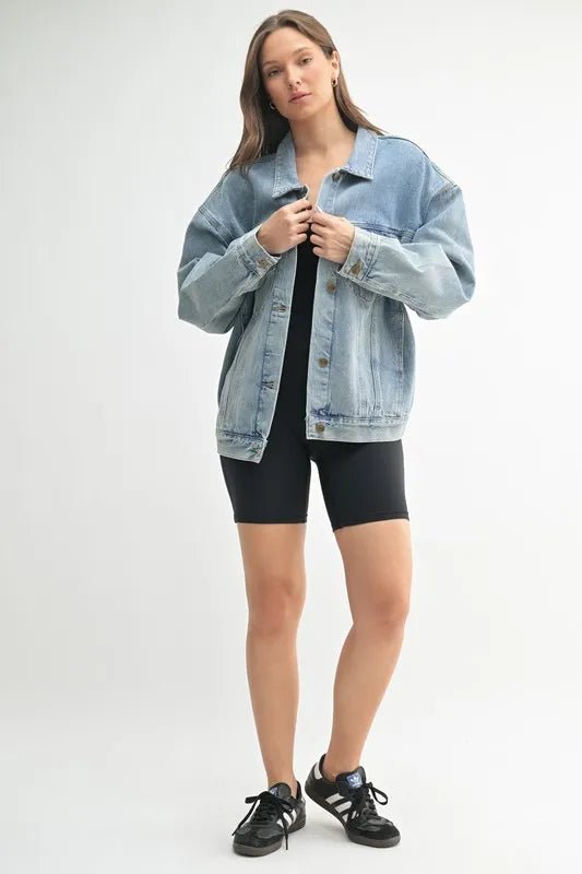 MONO B Boxy - Cut Denim Jacket