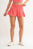 MONO B Smocked High Waist Shorts
