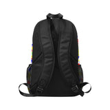 Multicolor Harlequin Backpack with Clown Aesthetic