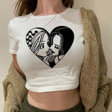 Nana Y2K Streetwear White Crop Top - In Control Clothing