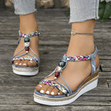 Open Toe Platform Wedge Sandals