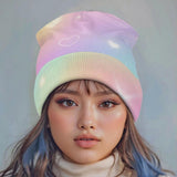 Pastel Fairy Kei Knit Beanie Hat - In Control Clothing