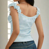 Pastel Floral Coquette Style Crop Top - In Control Clothing