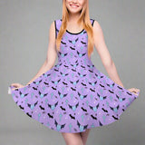 Pastel Goth Sleeveless Skater Dress - In Control Clothing