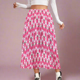 Pink Strawberry Double - Layer Chiffon Maxi Skirt - In Control Clothing