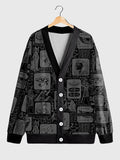Plus Size Egyptian Hieroglyphics Cardigan