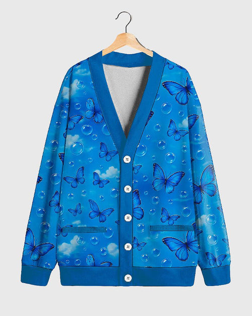 Plus Size frutiger aero butterfly Cardigain