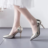 Point Toe Block Heels Pumps