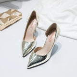 Point Toe Block Heels Pumps