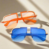 Premium Metal Alloy Sunglasses - Shield Design with Gradient Lens - In Control Clothing