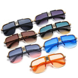 Premium Metal Alloy Sunglasses - Shield Design with Gradient Lens - In Control Clothing