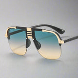 Premium Metal Alloy Sunglasses - Shield Design with Gradient Lens - In Control Clothing