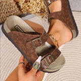 PU Leather Buckle Sandals - In Control Clothing