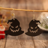 PU Leather Hat Shape Halloween Earrings - In Control Clothing